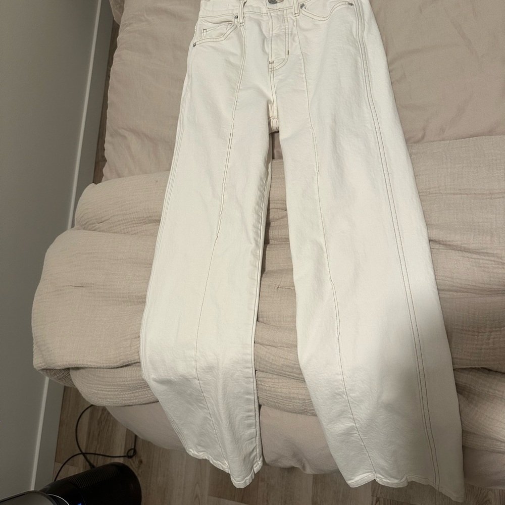 Veronica Beard white Jeans with piping